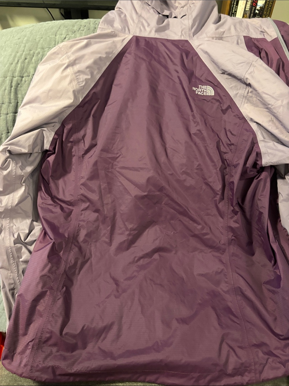 The North Face Two-Tone Purple Hooded Windbreaker - Picture 4 of 4